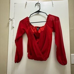 Elegant Red Women's Top